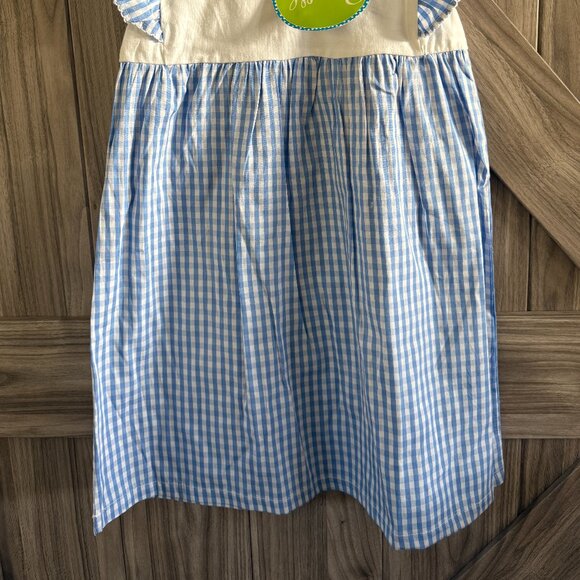 Classic Whimsy Kids Girls Gingham Ruffle Sleeve Dress Size 6 Blue NEW - Picture 5 of 8